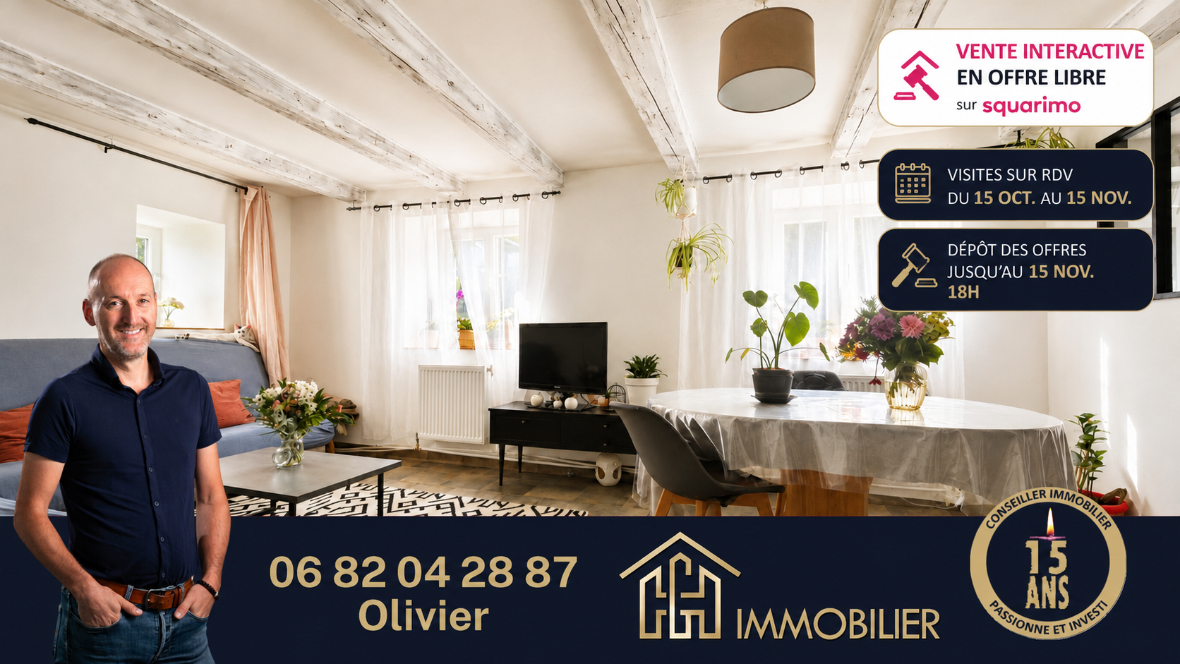 Maison familiale rénovée avec garage et extérieur en terrasses en vente interactive à prix libre* — photo 1 sur 12