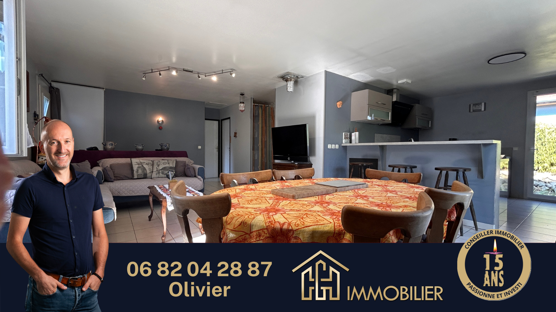Ici, tout est réuni pour profiter d&rsquo;une maison facile à vivre : un seul niveau, trois chambres, une pièce de v — photo 1 sur 10